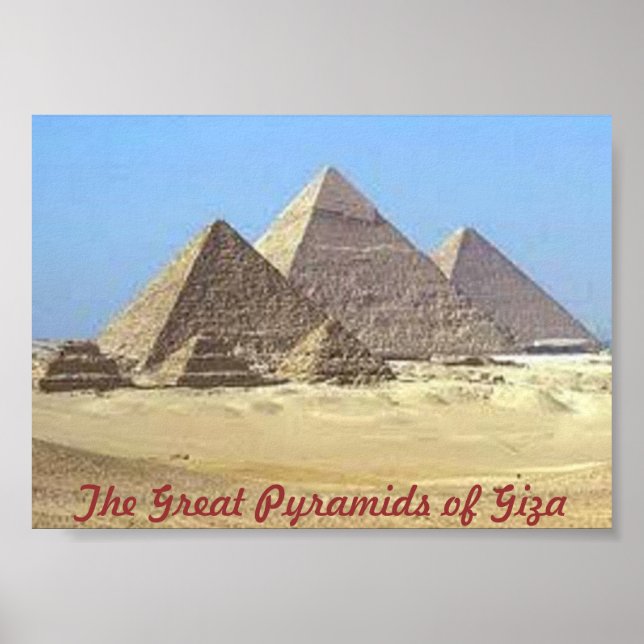 Pirâmides de Giza Poster (Frente)