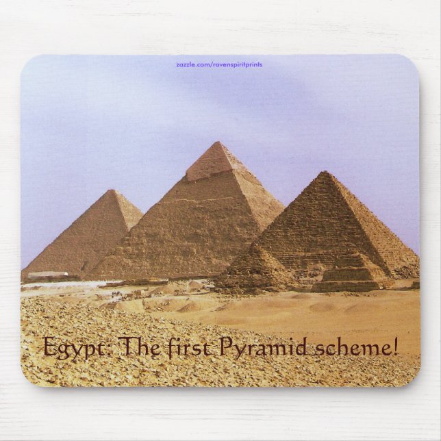 Pirâmides Egípcias em Giza Business Humor Mousepad (Frente)