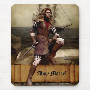 Pirata - Ahoy amigo - Mousepad customizável