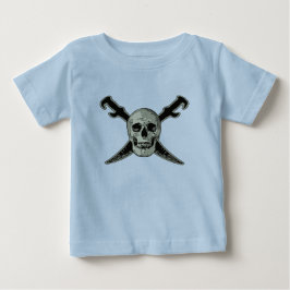 Pirata (Caveira) - T-Shirt de Jersey Fino para Beb