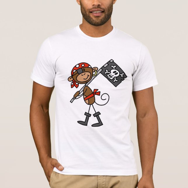 Pirata do macaco com camiseta e presentes da (Frente)