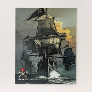 Pirata Navio Batalha de Jigsee Quebra-cabeça