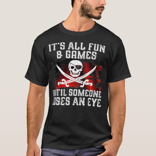 Pirata Oferece Camisa Pirata Engraçada para Menino (Frente)