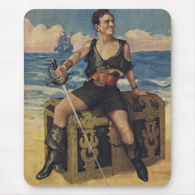 Pirata preto Mousepad de Douglas Fairbanks (Frente)