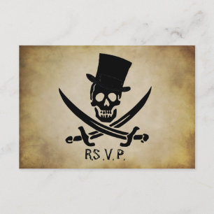 Pirata que Wedding o cartão da resposta de RSVP