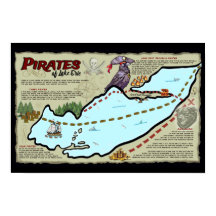 Piratas do Lago Erie Poster Oficial ELE Merch