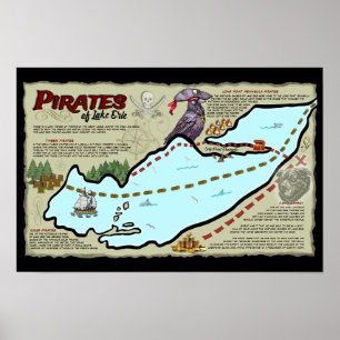 Piratas do Lago Erie Poster Oficial ELE Merch