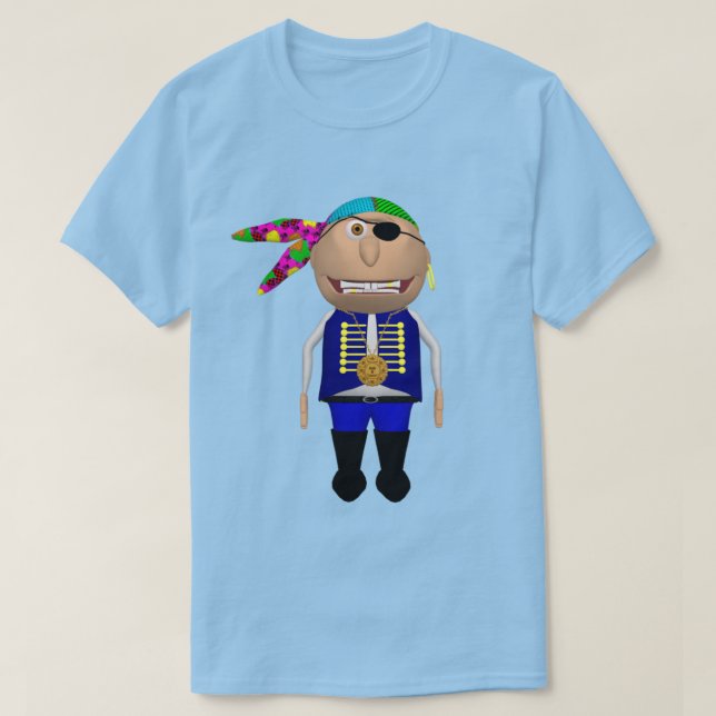 Pirate Johnny T-shirt (Frente do Design)