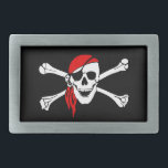 Pirate Skull Belt Buckle<br><div class="desc">Cartoon Pirate Skull</div>