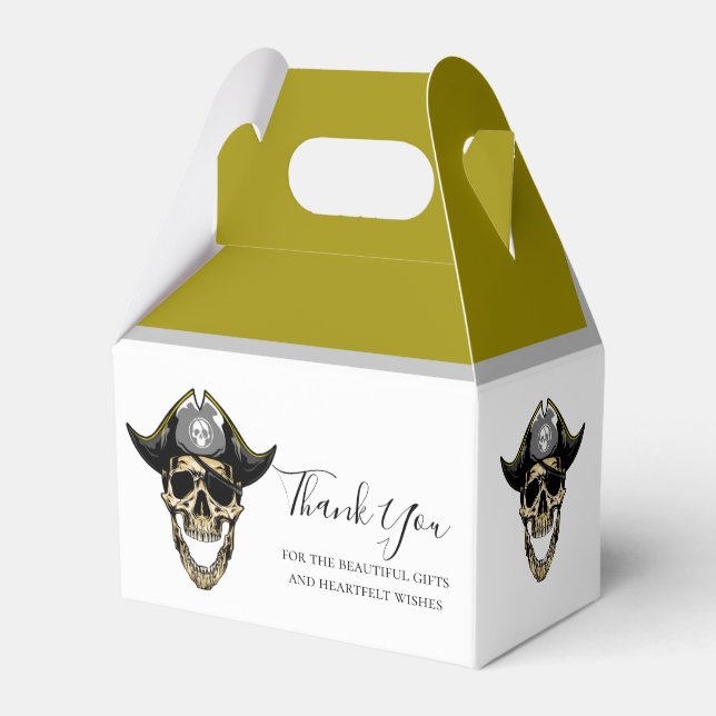 Pirate Skull, Dourado, caixa de favoritos do Capit (Frente)