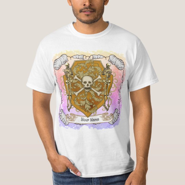 Pirate Skull Shield  t-shirt (Frente)