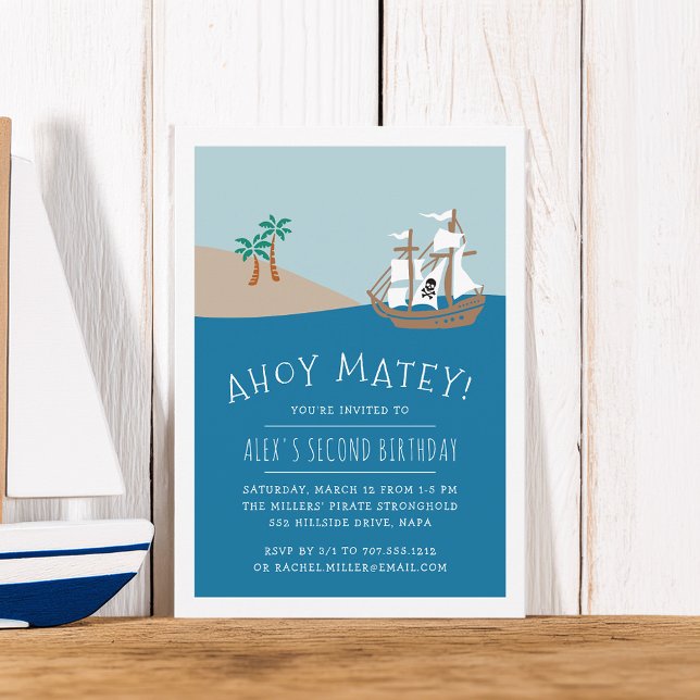 Pirate Voyage | Convite de festas aniversário de c (Criador carregado)