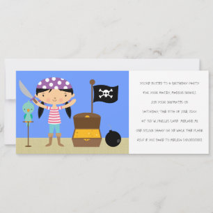 Pirates Convites de aniversário (para raparigas)