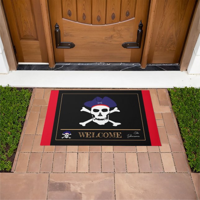 Pirates Flag & Capitão Jack, tapetes de casa /Bem- (Ar livre)