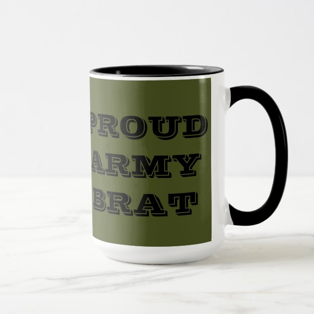 Pirralho orgulhoso do exército da caneca (Direita)