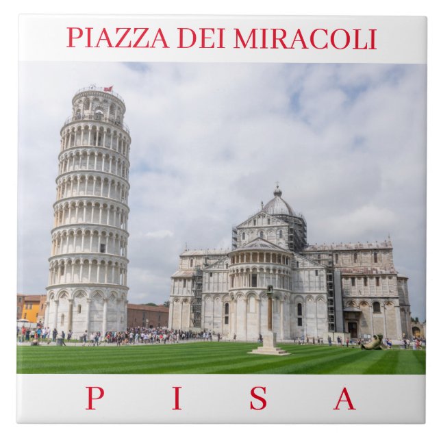 Pisa Piazza dei Miracoli azulejo cerâmico (Frente)