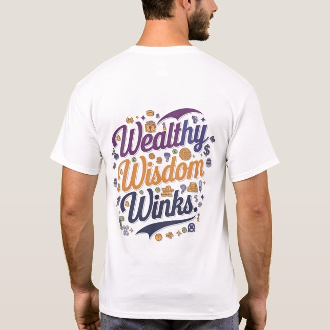 Piscar os olhos ricos de sabedoria - Camiseta bási (Verso)