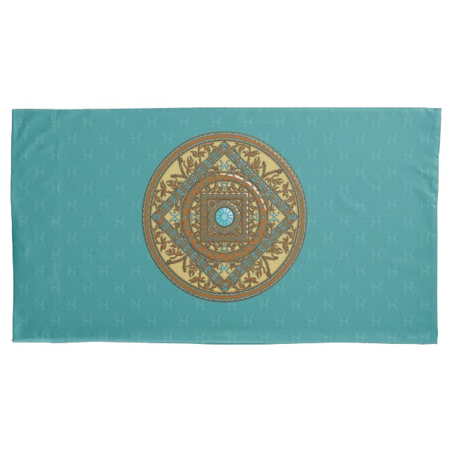 Pisces Mandala fronha de almofada (Frente)