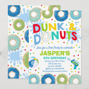 Piscina Convite de festas Dunk E Rosquinha Party