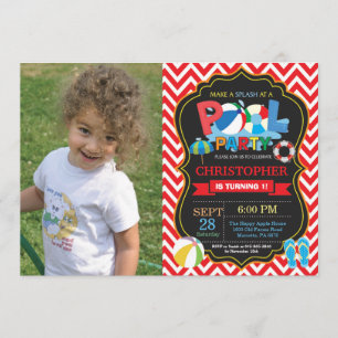 Piscina Convite de festas Red Splash Boy