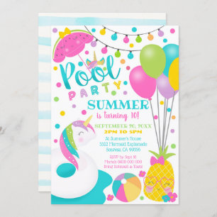 Piscina de Convite de festas de Unicórnio