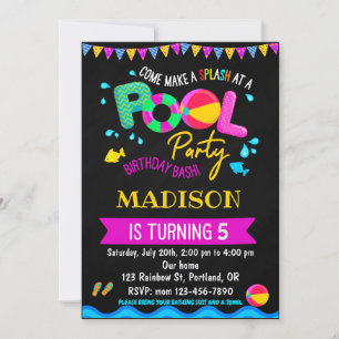 Piscina de convite para Piscinas de aniversário