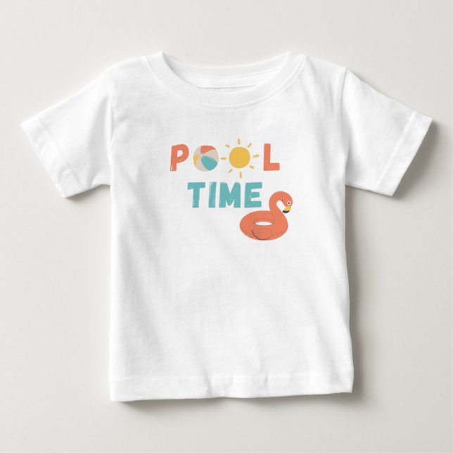 piscina hora Baby T-Shirt (Frente)