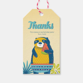 Piscina Panda Birthday Obrigado etiquetas