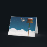 Pisco de peito vermelho, cartão<br><div class="desc">Um pisco de peito vermelho no inverno</div>