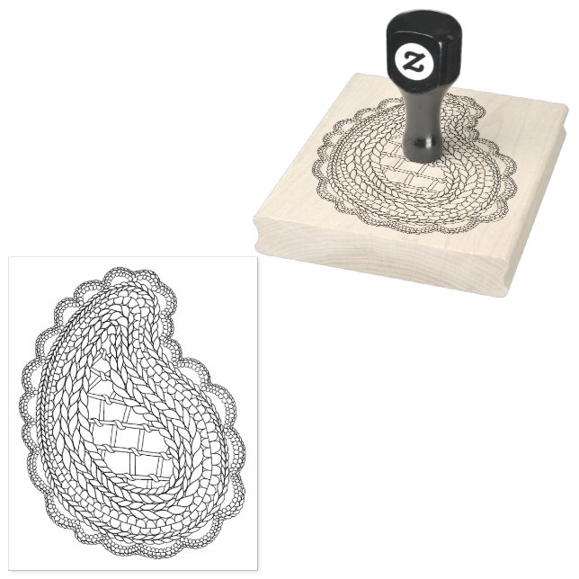 PISLEY KNIT Carimbo de Borracha 4"x5" / Vertical (Carimbado)