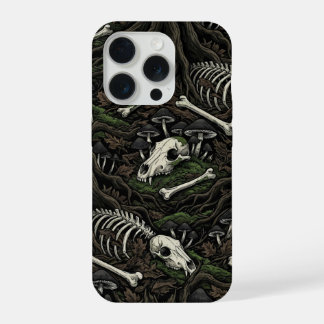 Piso da Floresta de Ossos – Caveira Gótica Escura