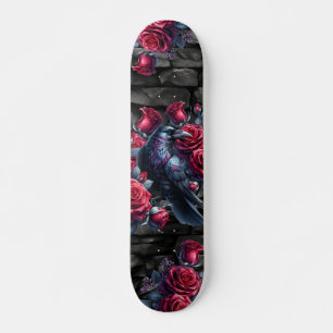 Piso de Skate preto feminino único Raven e Rosa ve