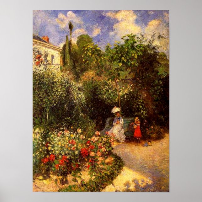 Pissarro é "O Jardim de Pontoise" - Poster (Frente)