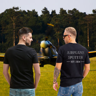 Pista de avião Est. T-Shirt da Aviação Personaliza