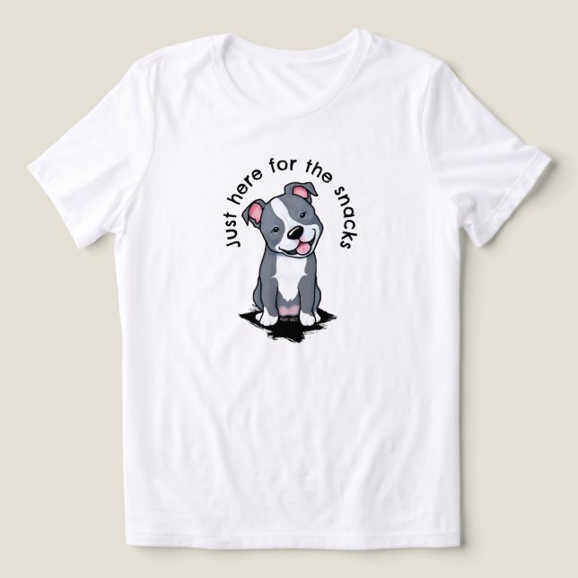 Pit Bull Aqui Para Cachorros T-Shirt (Design frontal)