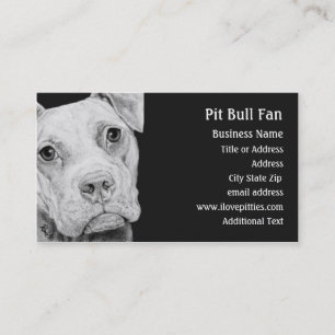 Pit Bull Terrier (Cinza) - Cartão de visita