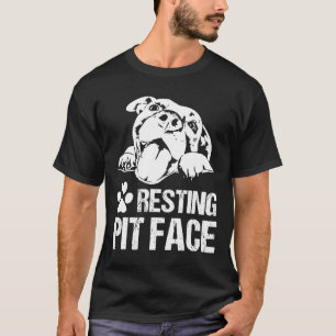 Pit Encarado Rosto Engraçado Camisa Pitbull Memóri