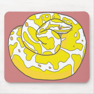 Pitão Mousepad 2 da bola do albino (rosa)