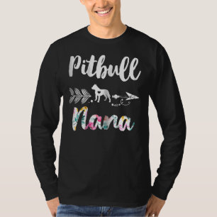 Pitbull Nana Pitbull Cute Mulher Camisetas Avó