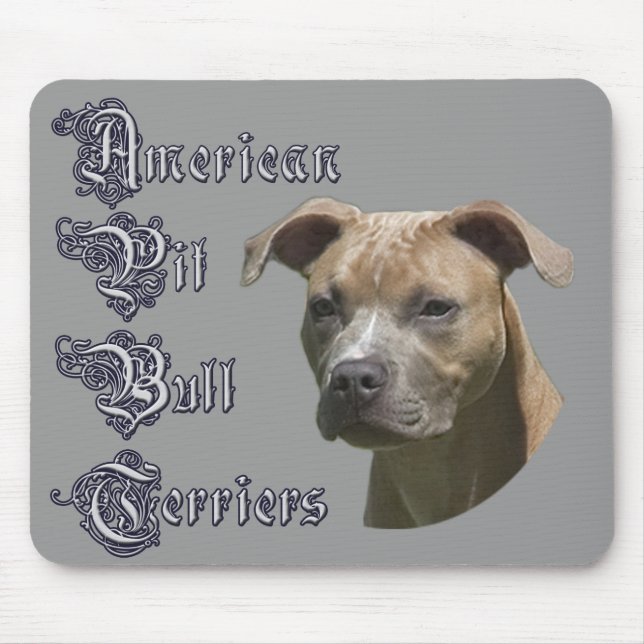 Pitbull Terrier americano (APBT) Mousepad (Frente)