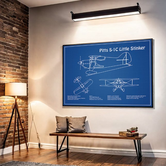 Pitts S-1C - Planos de Impressão Blueprint do Aviã (Criador carregado)