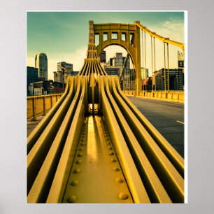 Pittsburgh Steel City Bridge Impressão