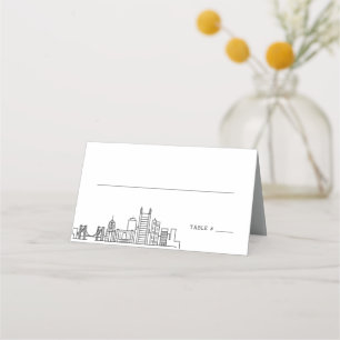 Pittsburgh Wedding Colocar Cartões de Nome de Me