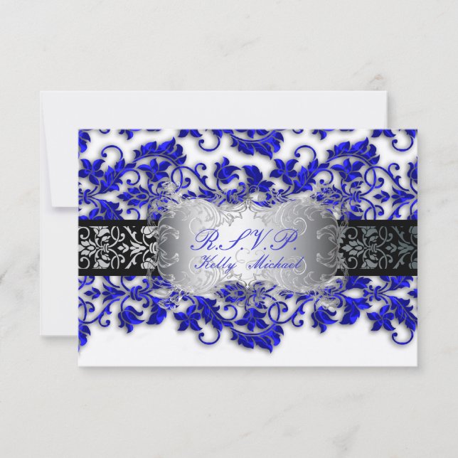 PixDezine rsvp tanza damask/real azul (Frente)