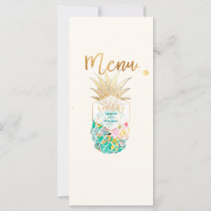 PixDezines Aloha Pineapple Faux Dourado