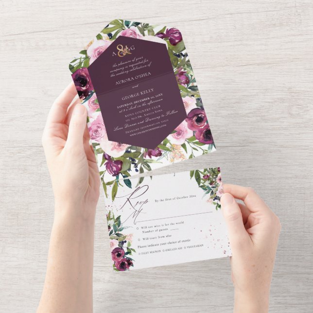 PixDezines Boho Burgundy Peonies Rosa (Aba destacável)