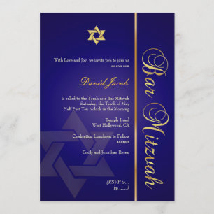PixDezines CONVITES ROYAIS AZUL/DOURADO/MITZVAH DE