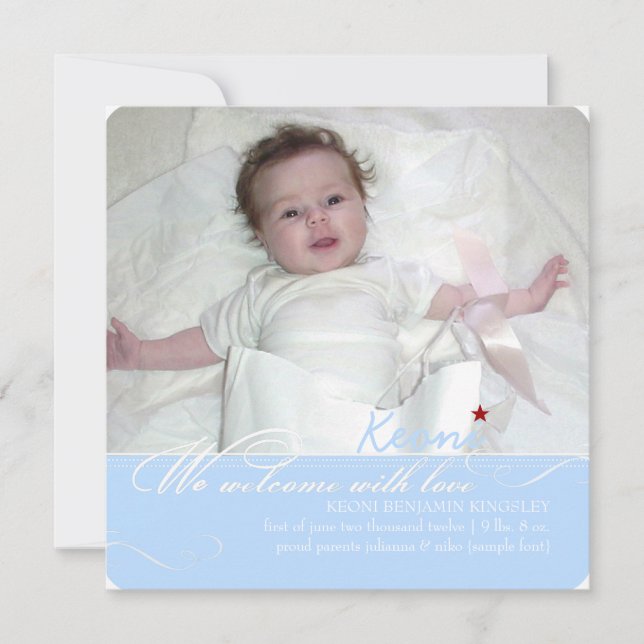 PixDezines cor suja, anúncio de nascimento (Frente)