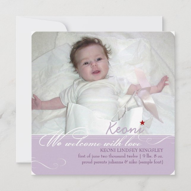 PixDezines cor suja, anúncio de nascimento (Frente)