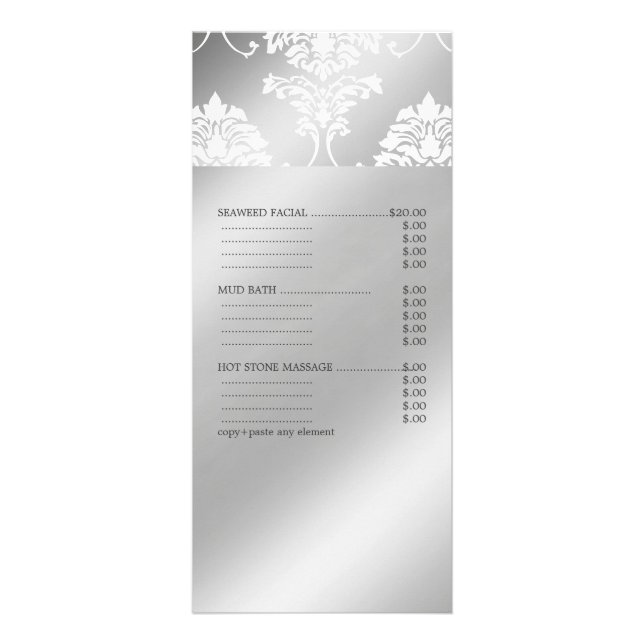 PixDezines Damasco Branco, Menu Spa (Frente)